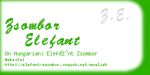 zsombor elefant business card